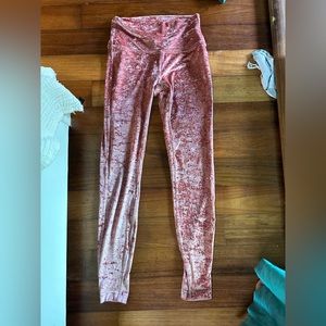 Pink crushed velvet lululemon size 6